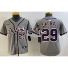 Youth Detroit Tigers #29 Tarik Skubal Gray Limited Jersey