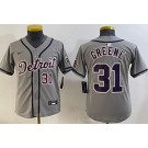 Youth Detroit Tigers #31 Riley Greene Gray Limited Jersey
