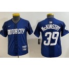 Youth Detroit Tigers #39 Zach McKinstry Navy 2024 City Connect Limited Jersey