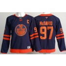 Youth Edmonton Oilers #97 Connor McDavid Navy Authentic Jersey