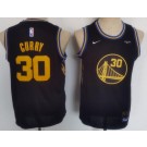 Youth Golden State Warriors #30 Stephen Curry Black 2021 City Icon Sponsor Swingman Jersey