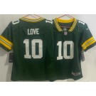 Youth Green Bay Packers #10 Jordan Love Limited Green Vapor Jersey