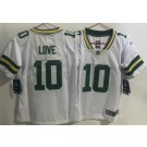 Youth Green Bay Packers #10 Jordan Love Limited White Vapor Jersey