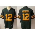 Youth Green Bay Packers #12 Aaron Rodgers Limited Green Alternate Vapor Jersey