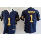 Youth Green Bay Packers #1 Micah Parsons Limited Navy Vapor Jersey