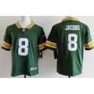 Youth Green Bay Packers #8 Josh Jacobs Limited Green Vapor Jersey