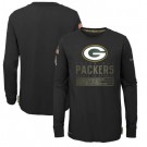 Youth Green Bay Packers Black 2020 Salute To Service Long Sleeves T Shirt