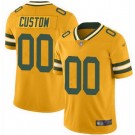 Youth Green Bay Packers Customized Limited Yellow Inverted Vapor Jersey
