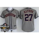 Youth Houston Astros #27 Jose Altuve Gray 2022 World Series Cool Base Jersey