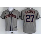 Youth Houston Astros #27 Jose Altuve Gray Cool Base Jersey