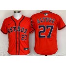 Youth Houston Astros #27 Jose Altuve Orange Limited Jersey