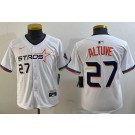 Youth Houston Astros #27 Jose Altuve White 2025 City Connect Limited Jersey