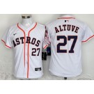 Youth Houston Astros #27 Jose Altuve White Limited Jersey