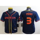 Youth Houston Astros #3 Jeremy Pena Navy 2022 City Connect Cool Base Jersey