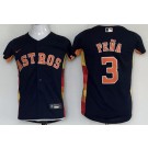 Youth Houston Astros #3 Jeremy Pena Navy Cool Base Jersey