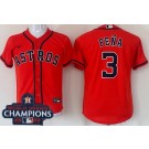Youth Houston Astros #3 Jeremy Pena Orange 2022 World Series Champions Cool Base Jersey