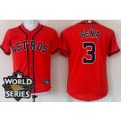 Youth Houston Astros #3 Jeremy Pena Orange 2022 World Series Cool Base Jersey