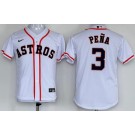 Youth Houston Astros #3 Jeremy Pena White Cool Base Jersey