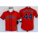 Youth Houston Astros #44 Yordan Alvarez Orange Cool Base Jersey