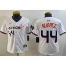 Youth Houston Astros #44 Yordan Alvarez White 2025 City Connect Limited Jersey
