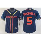 Youth Houston Astros #5 Jeff Bagwell Navy 2022 City Connect Cool Base Jersey