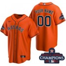 Youth Houston Astros Customized Orange 2022 World Series Champions Cool Base Jersey