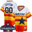 Youth Houston Astros Customized Orange 2022 World Series Champions Cooperstown Cool Base Jersey