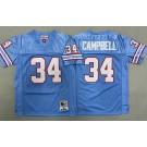 Youth Houston Oilers #34 Earl Campbell Light Blue Throwback Jersey