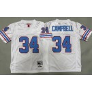 Youth Houston Oilers #34 Earl Campbell White 1979 Throwback Jersey