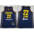 Youth Indiana Fever #22 Caitlin Clark Navy Sponsor Swingman Jersey