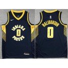 Youth Indiana Pacers #0 Tyrese Haliburton Navy Icon Swingman Jersey