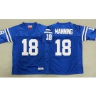 Youth Indianapolis Colts #18 Peyton Manning Blue Throwback Jersey