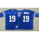 Youth Indianapolis Colts #19 Johnny Unitas Blue Throwback Jersey