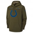 Youth Indianapolis Colts Olive Salute To Service Printed Pullover Hoodie
