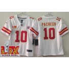 Youth Kansas City Chiefs #10 Isiah Pacheco Limited White Super Bowl LIX Vapor Jersey