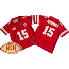 Youth Kansas City Chiefs #15 Patrick Mahomes Limited Red NKH FUSE Vapor Jersey