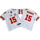 Youth Kansas City Chiefs #15 Patrick Mahomes Limited White FUSE Vapor Jersey