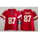 Youth Kansas City Chiefs #87 Travis Kelce Limited Red Vapor Jersey