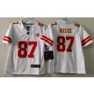 Youth Kansas City Chiefs #87 Travis Kelce Limited White Vapor Jersey