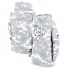 Youth Kansas City Chiefs Arctic Camo 2024 Salute to Service Club Fleece Pullover Hoodie