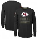 Youth Kansas City Chiefs Black 2020 Salute To Service Long Sleeves T Shirt