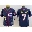 Youth Kansas City Royals #7 Bobby Witt Jr Navy 2025 All Star Limited Jersey