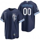 Youth Kansas City Royals Customized Navy 2022 City Connect Cool Base Jersey