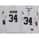 Youth Las Vegas Raiders #34 Bo Jackson Limited White Vapor Jersey