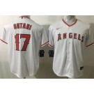Youth Los Angeles Angels #17 Shohei Ohtani White Cool Base Jersey