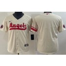 Youth Los Angeles Angels Blank Cream 2022 City Connect Cool Base Jersey