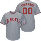 Youth Los Angeles Angels Customized Gray Cool Base Jersey