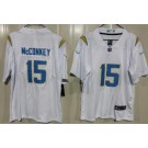 Youth Los Angeles Chargers #15 Ladd McConkey Limited White Vapor Jersey
