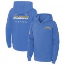 Youth Los Angeles Chargers Blue Sideline Club Fleece Pullover Hoodie