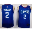 Youth Los Angeles Clippers #2 Kawhi Leonard Blue Icon Sponsor Swingman Jersey